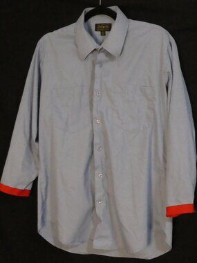 GOLD STAR Light Blue Button Down Uniform Dress Shirt Men's - Size Large 16-16.5